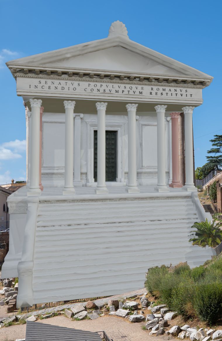 The Temple of Saturn reconstructed in augmented reality